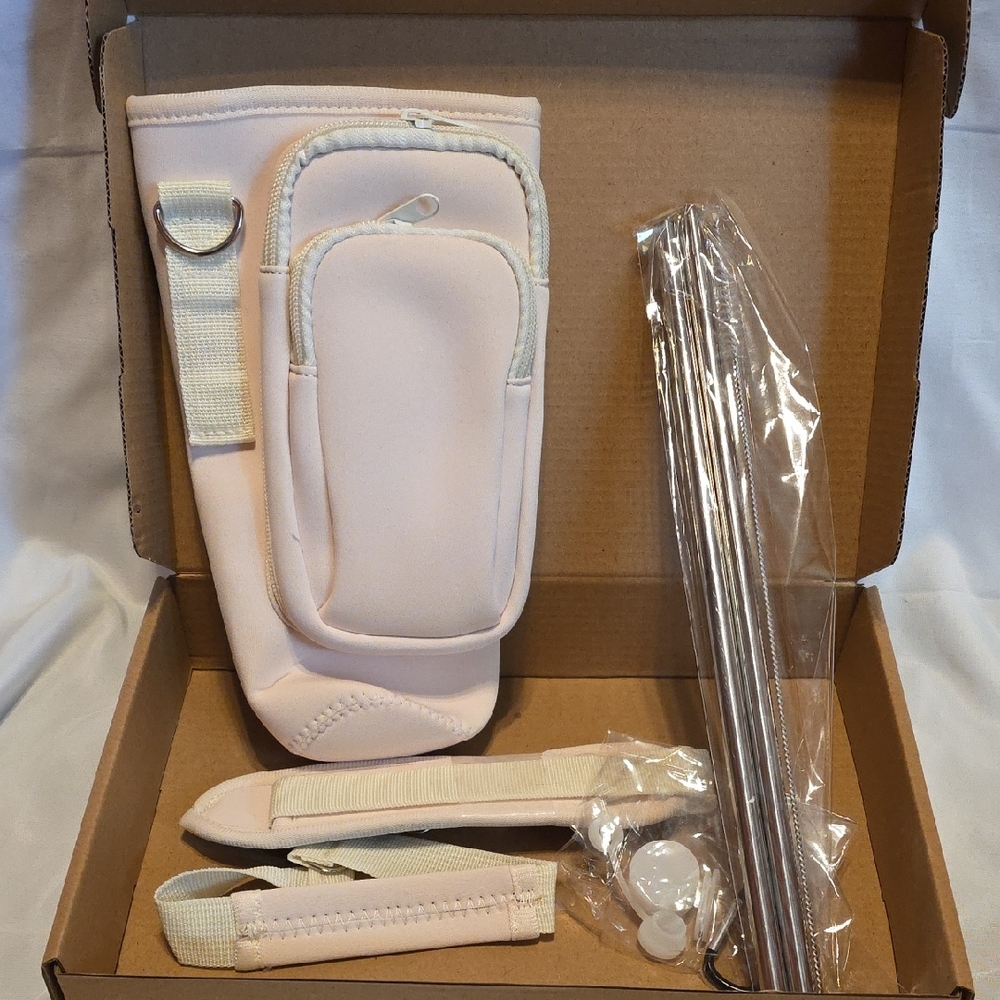 40 oz tumber carrier bag with accessories- Beige